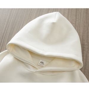 2024 automne hommes 100% coton lourd polaire à capuche sweat brodé techniques couleur unie à manches longues vêtements d'hiver - Product Image 5