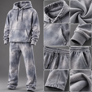 High Performance <b>Men</b> Sunfade Hooded Tracksuits Winter Comfortable Cotton Fabric Stylish Casual Eco-Friendly Breathable <b>Fleece</b> - Product Image 5