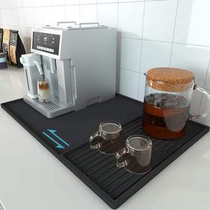Wholesale Water Proof <b>Silicone</b> Coffee <b>Mat</b> with Raised Edges 24x16 in Anti-Slip Espresso Machine Countertops Protective <b>Mat</b> - Product Image 1