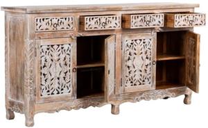 Buffet moderne et polyvalent en bois de manguier pour la maison, l'hôtel, la cuisine, le salon, la chambre à coucher, la salle de bain - Meuble de rangement modulaire et durable - Product Image 2