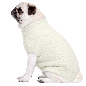 Suéter de Punto Trenzado para Perro, Color Verde Niebla, Suave y Cálido, Jersey para Mascotas, Ropa de Invierno Acogedora para Perros Pequeños y Medianos, Comodidad Premium - Product Image 3