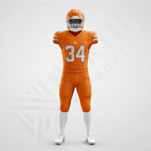 Uniforme de football américain personnalisé, maillot élégant à manches longues, entièrement personnalisable, broderie, impression numérique, taille plus - Product Image 1