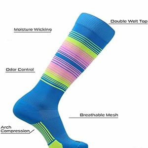 Calcetines Deportivos Transpirables para Hombre, Diseño Personalizado, Alta Calidad, MOQ Bajo, Spandex/Nailon/Algodón, Casuales y de Vestir, Más Vendidos - Product Image 6