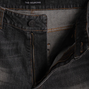 Jeans de Hombre Casuales de Estilo Urbano, Lavado Enzimático, Corte Recto, Cintura Media, Ajuste Holgado, Algodón con Spandex, con Logotipo Frontal - Product Image 5