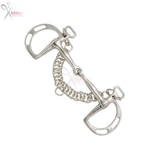 Mors à chaîne Kelly Silver Star en acier inoxydable à fentes Kimberwicke, durable, pour l'équitation, entraînement équilibré, contrôle HASHIR - Product Image 6
