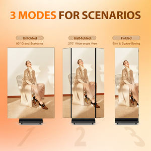 Écran publicitaire numérique LED pliable HD 3 volets P1.86, double face, avec flight case, pour affichage <span class=keywords><strong>commercial</strong></span> intérieur - Product Image 3