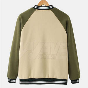 Blouson universitaire homme 2025 le plus vendu à manches régulières avec logo frontal, en coton/laine respirant, manteau d'hiver - Product Image 2