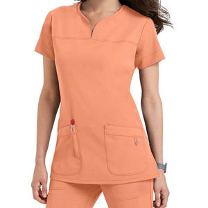 Conjunto de uniforme de enfermería tejido ecológico elástico negro superventas personalizado uniformes de hospital elegantes unisex Enfermería Médica para adultos - Product Image 5