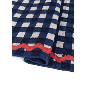 Alhambra - Alfombras de Lana Hechas a Mano en Color Azul, Tejido Plano para el Hogar, para Pasillo, Entrada, Sala de Estar, Dormitorio, ADWL-13292, Nueva Colección - Product Image 2