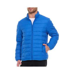 Chaqueta Acolchada de Invierno para Hombre, Transpirable e Impermeable, Estilo Urbano, Cuello Alto, Cierre de Cremallera Frontal, Grosor Estándar, Diseño Casual - Product Image 1