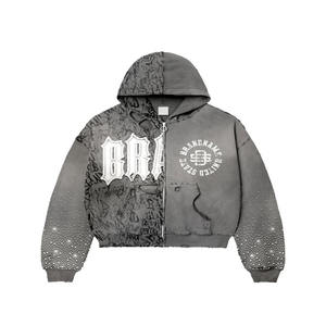 2025 Unisex Custom <b>Camo</b> Zip-up Hoodie <b>Jacket</b> <b>Men's</b> Streetwear Full Face Zipper Design Customizable Color - Product Image 4