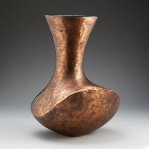 AntiqueLustre Pure <b>Copper</b> <b>Vase</b> with Aged Patina Look Metal Tone Floor <b>Vase</b> Floral Embossed Design Home Decor Accent Statement - Product Image 3