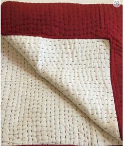 Couverture de lit en coton 100% écologique, moderne, réversible, à motifs floraux, pour toutes les saisons, pour la maison, le mariage, en tissu kantha cousu à la main - Product Image 6