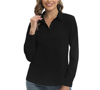 Camisas de trabajo de manga larga para mujer personalizadas con logotipo bordado uniformes de oficina blusas formales de negocios proveedor OEM ODM