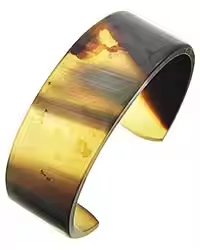 Venta directa de fábrica, brazalete de cuerno natural, pulsera artesanal de cuerno con acabado natural, artesanía de media luna - Product Image 4