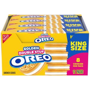 OREO' Double Stuf' Golden Sandwich Cookies, King Size, 12 Snack Packs (8 Cookies Per Pack) - Product Image 5
