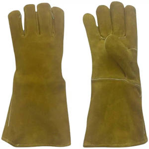 Guantes de Cuero Vacuno Marrón con Protección de Látex Reflectante Anti-Calor para Soldadura, Ropa de Protección para Trabajos Industriales y Barbacoa - Product Image 5