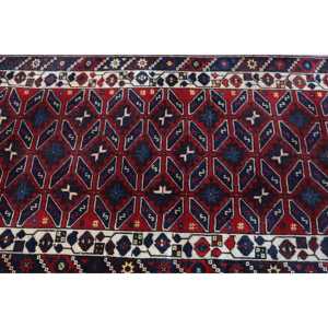 3.2x6 ft Rug, Turkish Vintage Accent Rug, <b>Red</b> <b>Wool</b> Rug - Product Image 4