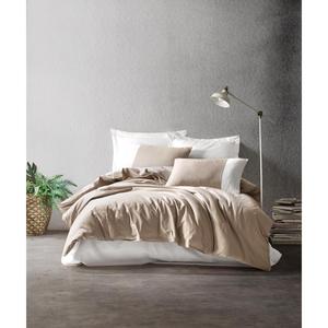 Mink Cream Cotton Box Plain Single Duvet Cover Set - Product Image 1