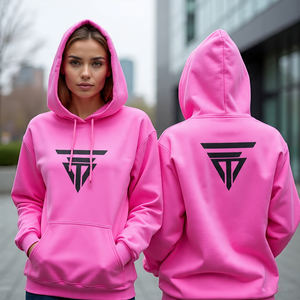 Pull à capuche OEM 500gsm polaire coton polyester pour femmes/Fabricant de sweat à capuche pour femme logo personnalisé et matériau respirant - Product Image 1