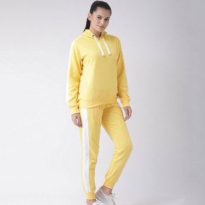 Conjunto de chándal personalizado para mujer Top elegante de manga larga y pantalones de Jogger, mezcla de algodón de primera calidad, ropa de calle de moda. - Product Image 4