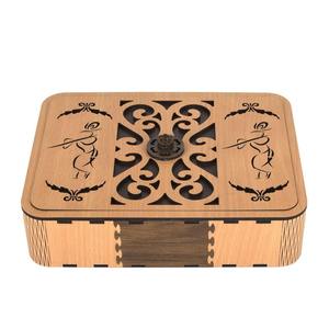 Caja de fruta seca de madera hecha a mano de primera calidad construida para almacenamiento de mesa de comedor moderna y exhibición decorativa - Product Image 5