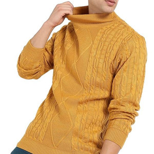 เสื้อสเวตเตอร์แขนยาวคอกลมผู้ชาย คุณภาพสูงจากโรงงานผู้ผลิต (OEM) ผ้าฝ้าย 100% ระบายอากาศได้ดี ดีไซน์คลาสสิกสำหรับฤดูร้อน รับออกแบบตามสั่ง - Product Image 3