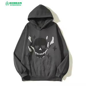 Sweat-shirts à capuche unisexes en molleton épais 450G polyester/coton, séchage rapide, respirants, pour l'hiver, vente en gros - Product Image 4