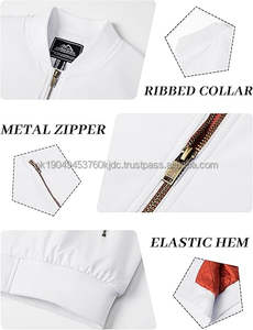 Stylish Men's Satin Zipper Bomber Jacket Embroidery Customizable OEM Service <b>for</b> Fall/Winter Casual Streetwear Coats Outwear - Product Image 5