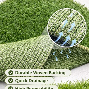 <span class=keywords><strong>Gazon</strong></span> <span class=keywords><strong>synthétique</strong></span> respirant de haute qualité, coloré, avec support tissé, parfaitement <span class=keywords><strong>perméable</strong></span> à l'eau, directement de l'usine, idéal pour les projets de jardinage. - Product Image 5