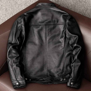 Veste en cuir véritable de qualité Design personnalisé Veste longue de haute qualité pour la saison d'hiver Nouveau look Veste pour hommes - Product Image 4