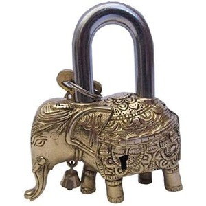Cadenas en laiton-Serrure avec clés-Fonctionnement fonctionnel-Laiton fabriqué (Padlock-01ZU) - Product Image 3