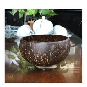 Proveedor de tazón de cáscara de coco de Vietnam, natural, hecho a mano y seguro para los alimentos, OEM, embalaje a granel disponible bajo petición. - Product Image 4
