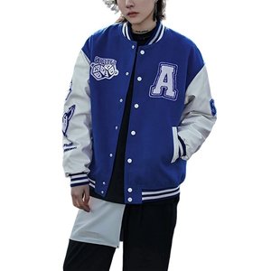 Chaquetas de fútbol universitarias de invierno personalizadas para hombre, soporte de tela de PU de lana de secado rápido, parches de chenilla bordados disponibles Sammy - Product Image 3