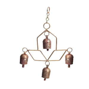 Handcrafted Handmade Copper <b>Bells</b> Decorative 4 <b>Bells</b> Indian Style Wall Hanging Beautiful Home Decoration Accessory - Product Image 1