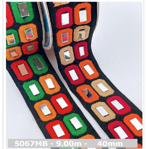 Lacets de travail en miroir sur mesure rubans et lacets brodés à la machine en divers modèles et couleurs pour robes de mariée - Product Image 5