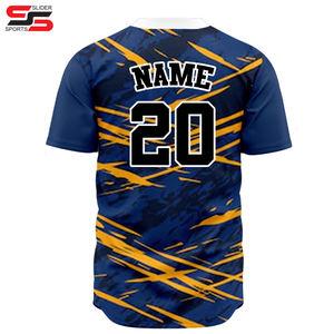 Maillot de baseball unisexe à sublimation personnalisée, respirant, vêtements de softball de grande taille avec strass imprimés pour l'équipe - Product Image 2