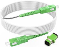 Câble de brassage fibre optique blindé OS2 SC APC monomode simplex 9/125µm 20m pour réseau Internet FTTH