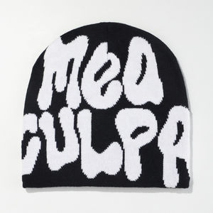 Gorros de invierno personalizados para mujer, gorro de punto con estampado por sublimación, gorro de calavera con estampado Digital - Product Image 1