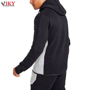 Vêtements de sport professionnels pour hommes, manches longues et col montant avec couleur noir et gris pour hommes, survêtements pour hommes, ensemble par Viky Industries - Product Image 4