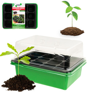 Système d'inspection de culture intérieure écologique TG64403 Mini, 12 chambres, chambre en verre de 4x4 cm avec cadre en plastique et en bois, couverture en Mylar - Product Image 1