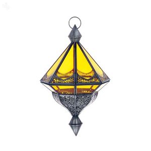 Moroccan Style Candle <b>Lantern</b> Small <b>Tealight</b> Candle Holder with Glass Panels Decorative Metal <b>Lantern</b> for Home Decoration - Product Image 3