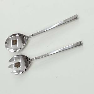 Silver Polished Spoon & Fork Set Wedding Table <b>Decor</b> Spoon Salad Server Long Heart Shape End Design Handle - Product Image 6