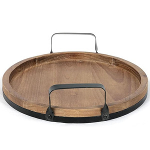 Plateau de service taille personnalisée dernier design noir fini thé café plateau de service pour mariage décor à la maison plats et assiettes - Product Image 1