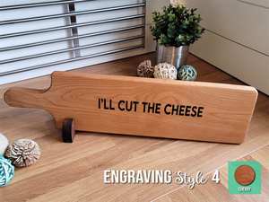 Tabla de Cortar de Bambú Rústica, Juego de Tabla de Quesos, Apta para Lavavajillas, Duradera para Servir y Regalar, Cuchillo de Queso de Acero Inoxidable - Product Image 3