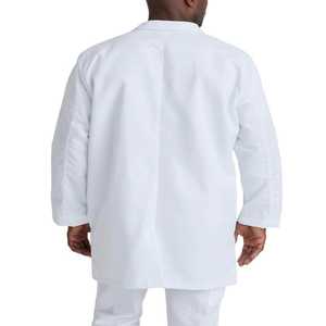 Bata de laboratorio de manga larga vaquera personalizada, uniforme blanco de personal médico de Farmacia de hospital de seguro para hombres y mujeres - Product Image 6