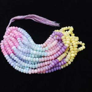 Perles Rondelles Lisses Multicolores Teintées Effet Opale pour la Fabrication de Bracelets, Colliers et Bijoux – Style Pastel 2026 - Product Image 6