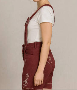 Reasonable Price Custom Logo New <b>Women's</b> Bavarian Leather Shorts Brown <b>Lederhosen</b> All Sizes Cost Wholesale Price Low Cost - Product Image 3