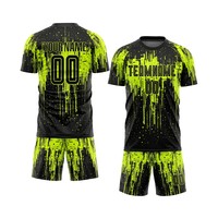 Tenue de football personnalisée par sublimation - Maillot à manches courtes imprimé et respirant avec services de fabrication en gros et de marquage personnalisé