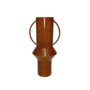 Florero de Metal Moderno y Minimalista de Múltiples Niveles, Florero Decorativo Nórdico con Esmalte Jaspeado Ámbar, Centro de Mesa Geométrico de Lujo para el Hogar - Product Image 5